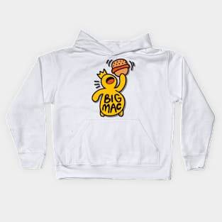 Big burger eater haring style Kids Hoodie